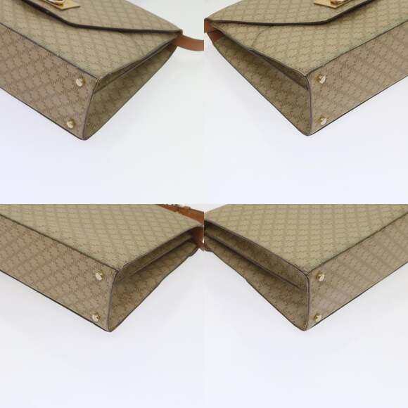 CELINE Macadam Canvas Shoulder Bag Pvc Beige Brown - Picture 10 of 13